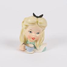 1960s Alice in Wonderland Ceramic Bust Planter by Enesco - ID: enesco00034alic Disneyana