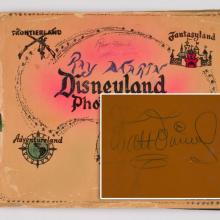 Walt Disney Signed Disneyland Photo Album (1955) - ID: feb23410 Disneyana