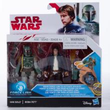 Star Wars Force Link Han Solo & Boba Fett Figurines (2016) - ID: feb24003 Pop Culture