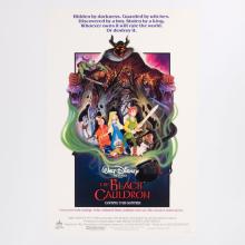 The Black Cauldron Paul Wenzel Signed One-Sheet Movie Poster - ID: feb24008 Walt Disney