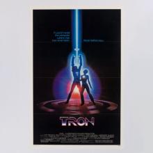 TRON Theatrical Release Promotional One Sheet Poster (1982) - ID: feb24019 Walt Disney