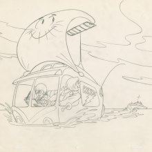 The New Shmoo Sailboat Getaway Development Drawing (1979) - ID: feb24095 Hanna Barbera