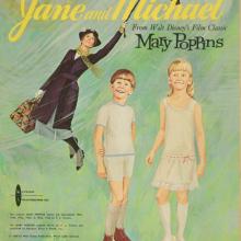 Walt Disney's Jane and Michael Mary Poppins Cut-Out Doll Book by Watkins Strathmore Co (1964) - ID: feb24127 Disneyana