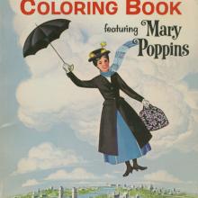 Mary Poppins Cut-Out Coloring Book by Golden Press (1964) - ID: feb24128 Disneyana