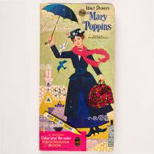 Mary Poppins Re-Color Panorama Book by Golden Press (1964) - ID: feb24134 Disneyana