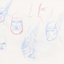1990s Unmade Thor Animated Series Development Drawing  - ID: feb24199 Marvel