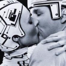 TRON Yori & Flynn Kissing Ektachrome Transparency Cel (1982) - ID: feb24204 Walt Disney