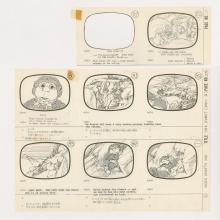 A Pair of The Hobbit Storyboard Drawings (1977) - ID: feb24258 Rankin Bass