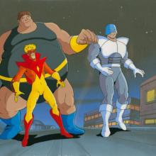 X-Men "A Rogue's Tale" Blob, Pyro, and Avalanche Production Cel (1994) - ID: feb24316 Marvel