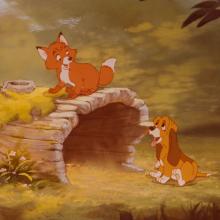 Fox and the Hound Copper and Todd Lithoghraphic Photo Print (c.1981) - ID: febfoxhound22265 Walt Disney