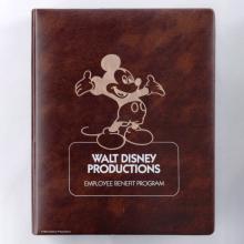 Walt Disney Productions Employee Benefit Program Binder (c.1980s) - ID: jan24099 Disneyana