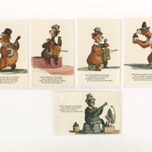 Collection of (5) Disneyland County Bear Jamboree Souvenir Postcards (1972) - ID: jan24217 Disneyana