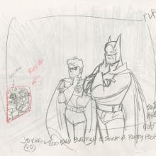 Batman: The Animated Series "Christmas with the Joker" Pair of Layout Drawings (1992) - ID: jan24262 Warner Bros.
