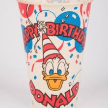 Pair of Disneyland Happy Birthday Donald Paper Cups (1984) - ID: jul22534 Disneyana