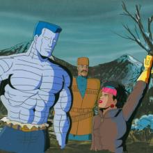 X-Men Red Dawn Matching Jubilee & Colossus Production Cel and Background (1993) - ID: jul24031 Marvel