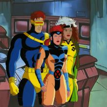 X-Men Slave Island Cyclops, Jean, and Cyclops Production Cel (1993) - ID: jul24081 Marvel