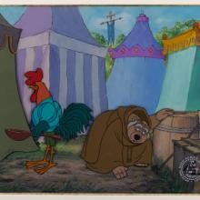 Robin Hood Friar Tuck & Alan-A-Dale Production Cel and Background (1973) - ID: jul24176 Walt Disney