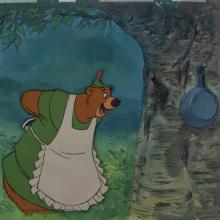 Robin Hood Little John Matching Production Cel and Background (1973) - ID: jul24178 Walt Disney