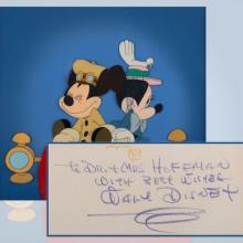 Mickey & Minnie Nifty Nineties Courvoisier Set-Up Cel with Walt Disney Signed Mat (1940s) - ID: jul24181 Walt Disney