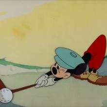 Canine Caddy Mickey Mouse Production Cel and Background (1941) - ID: jul24186 Walt Disney