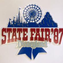 State Fair '87 Disneyland Park Used Lamppost Sign - ID: juldisneyana21081 Disneyana