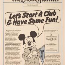 Disneylander Newsletter Vol. 1, No. 1 (1983) - ID: jun22730 Disneyana