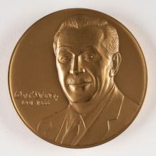 Walt Disney Bronze Commemorative Medallion (1968) - ID: jun23108 Disneyana