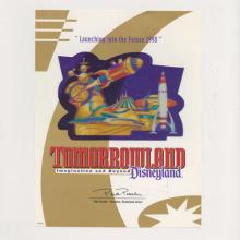 Disneyland New Tomorrowland Imagination and Beyond Commemorative Lenticular Certificate (1998) - ID: jun24098 Disneyana