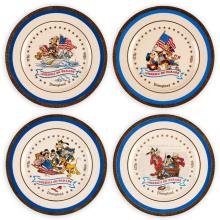 Disneyland America On Parade Souvenir 4-Plate Set (1976) - ID: jun24167 Disneyana