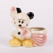 1940s Mickey Mouse Ceramic Planter by Leeds China - ID: leeds0035mic Disneyana