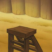 Smurfs Ladder Production Background (1980s) - ID: mar23475 Hanna Barbera