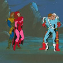 X-Men "Family Ties" Quicksilver & Scarlet Witch Production Cel (1996) - ID: mar24035 Marvel