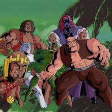 X-Men "Reunion, Part Two" Nasty Boys & Savage Land Mutates Production Cel (1994) - ID: mar24123 Marvel
