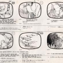 The Hobbit Gandalf & Lord of the Eagles Storyboard Drawing (1977) - ID: mar24158 Rankin Bass