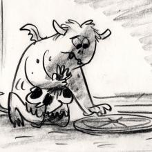 Monsters, Inc. Sulley & Boo Early Development Storyboard Drawing (2001) - ID: mar24163 Pixar
