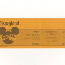 30-Years Cast Member Open House Ticket (1985) - ID: mar24330 Disneyana