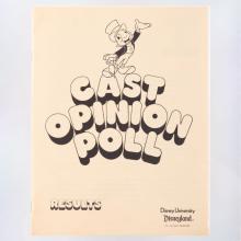 Disney University Cast Member Opinion Poll & Letter (1979) - ID: mar24361 Disneyana