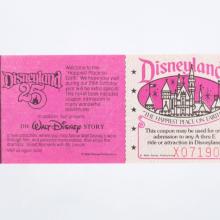 Disneyland 25th Anniversary Courtesy Guest Ticket Book (1980) - ID: mar24442 Disneyana