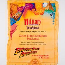 Disneyland Military Days Indiana Jones Promotional Poster (1995) - ID: mardisneyland22126 Disneyana