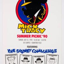Disneyland Mick Tracy Summer Picnic Promotional Poster (1990) - ID: mardisneyland22128 Disneyana