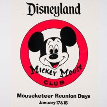 Disneyland Mickey Mouse Club Mouseketeer Reunion Days Promotional Poster (1990) - ID: mardisneyland22129 Disneyana