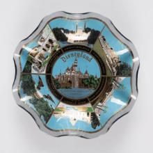 Disneyland Lands Glass Scalloped Bowl (1968) - ID: may22008 Disneyana