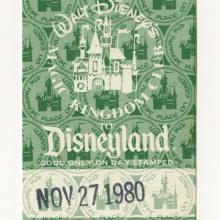 Disneyland Magic Kingdom Club Passport Admission Ticket (1980) - ID: may22399 Disneyana