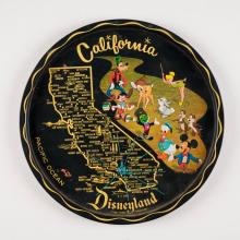 Disneyland California Cities and Landmarks Souvenir Metal Serving Tray (c.1970s) - ID: may22448 Disneyana