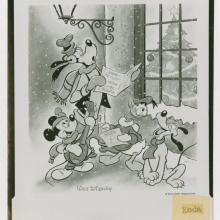 Mickey and Friends Caroling Disney Studio Press Photograph (1957) - ID: may23037 Disneyana