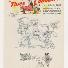 Ward Kimball Signature and Drawings on Three Caballeros Stationery (1987) - ID: may23056 Disneyana
