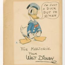 Donald Duck Photo Print with Walt Disney Studio Signature  - ID: may23120 Disneyana