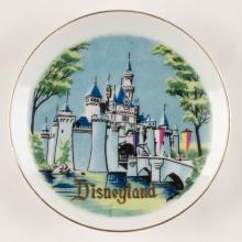 Disneyland Sleeping Beauty Castle Souvenir Miniature Plate (c.1950s/1960s) - ID: nov23350 Disneyana