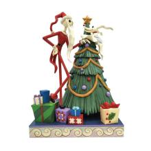 Santa Jack Skellington and Zero “Decking the Halls” Figurine (2021) - ID: 028399294923 Disneyana