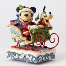 Mickey and Pluto “Laughing All the Way” Music Box Figurine (2016) - ID: 045544849180 Disneyana